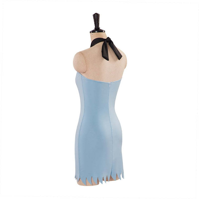 Sexy Betty Rubble Costume - Flintstones Cosplay Blue Mini Dress for Women-Astricos