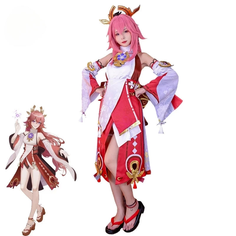 Genshin Impact Yae Miko Cosplay Costume - Yae Guuji Outfit for Women | Halloween & Cosplay Dress-Astricos