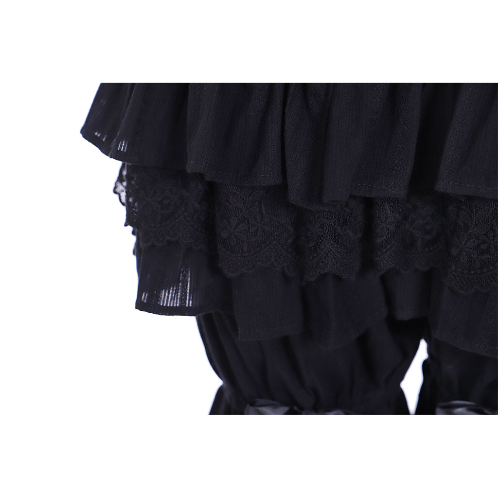 Elegant Women's Pantaloons with Short Ruffles & Lace Trim | Astricos Cosplay Costumes-Astricos