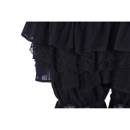 Elegant Women's Pantaloons with Short Ruffles & Lace Trim | Astricos Cosplay Costumes-Astricos