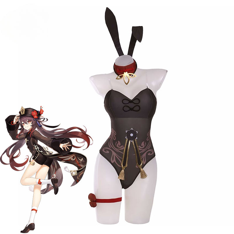 Hutao Bunny Girl Costume - Genshin Impact Cosplay Outfit for Women-Astricos