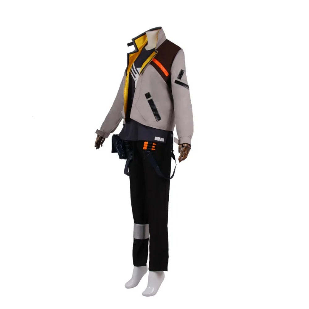 Valorant Phoenix Cosplay Costume for Men - Complete Coat, Pants & Belt Set for Halloween & Carnival-Astricos
