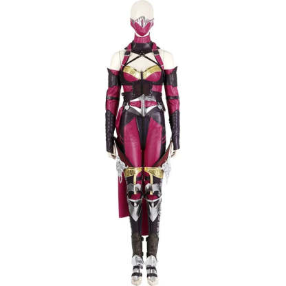 Sexy Mileena Cosplay Costume - Mortal Kombat Halloween Battle Outfit Full Set-Astricos