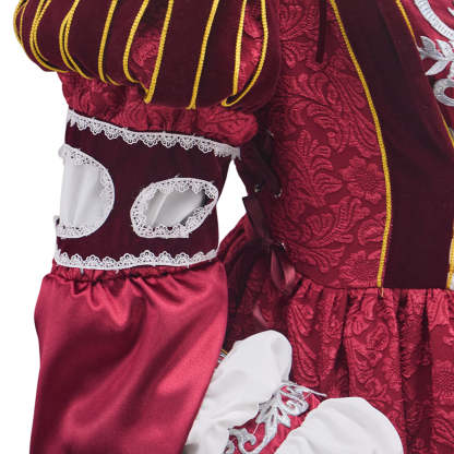 Tudor Dynasty Rose Pink Dress Cosplay Costume - Authentic Historical Outfit-Astricos