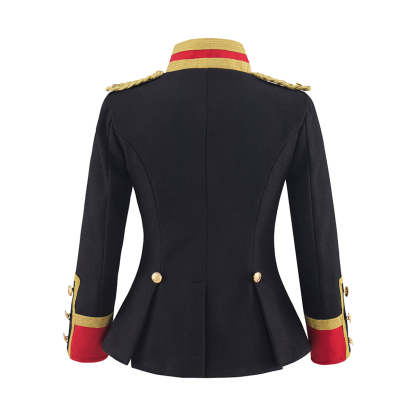Women’s Black Officer Coat – Premium Cosplay Costume for Anime & Military Enthusiasts-Astricos