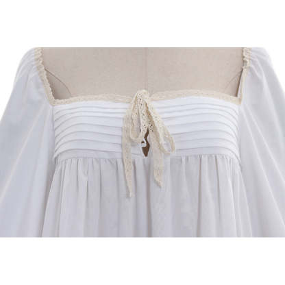 Victorian-Style Vintage White Ruffle Shirt - Elegant Cosplay Costume-Astricos