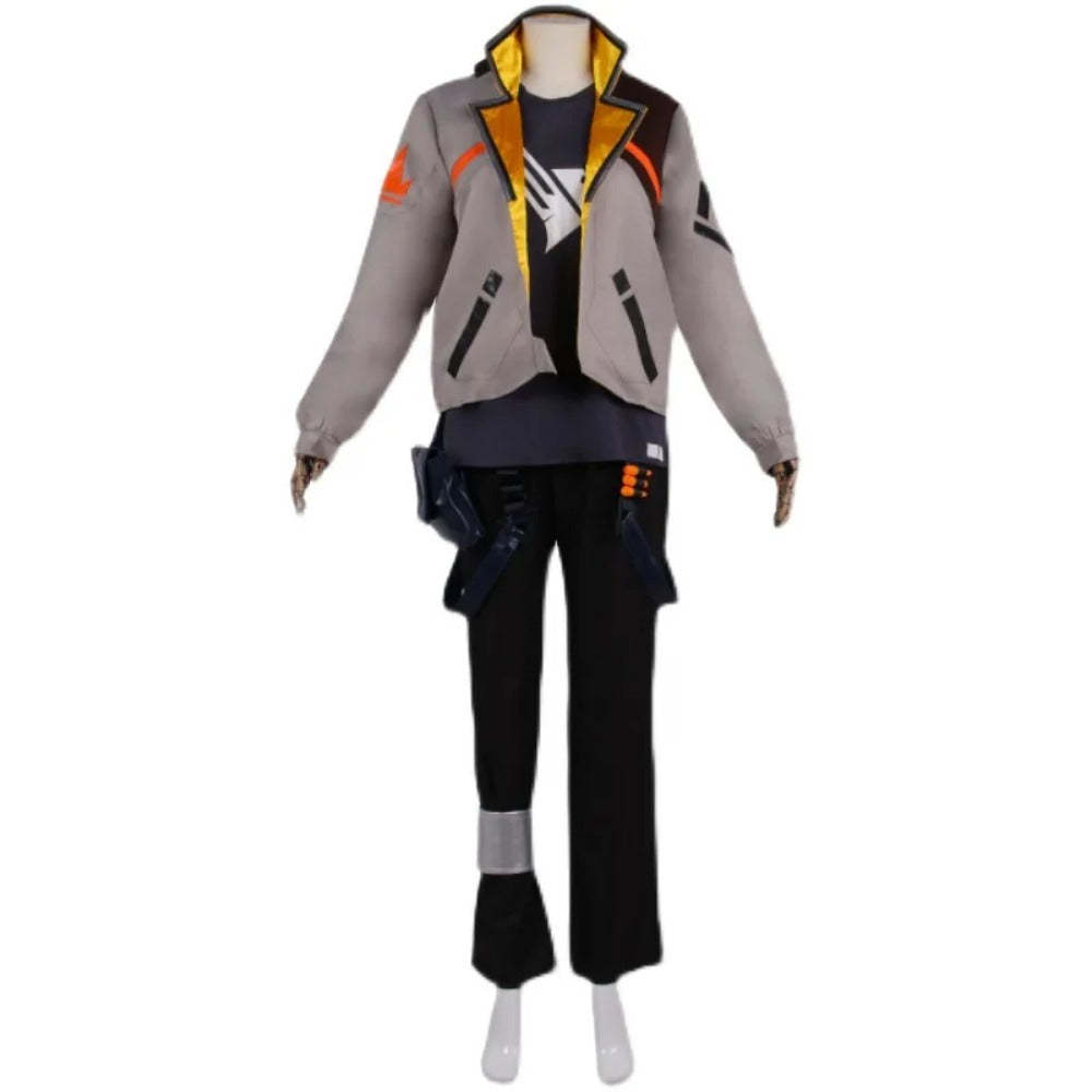 Valorant Phoenix Cosplay Costume for Men - Complete Coat, Pants & Belt Set for Halloween & Carnival-Astricos