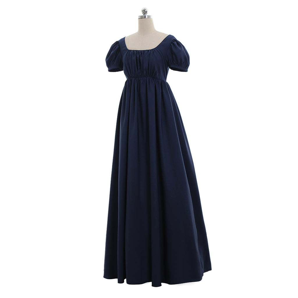 Regency Purple Medieval Renaissance Dress - Noble Tea Party Gown for Women-Astricos