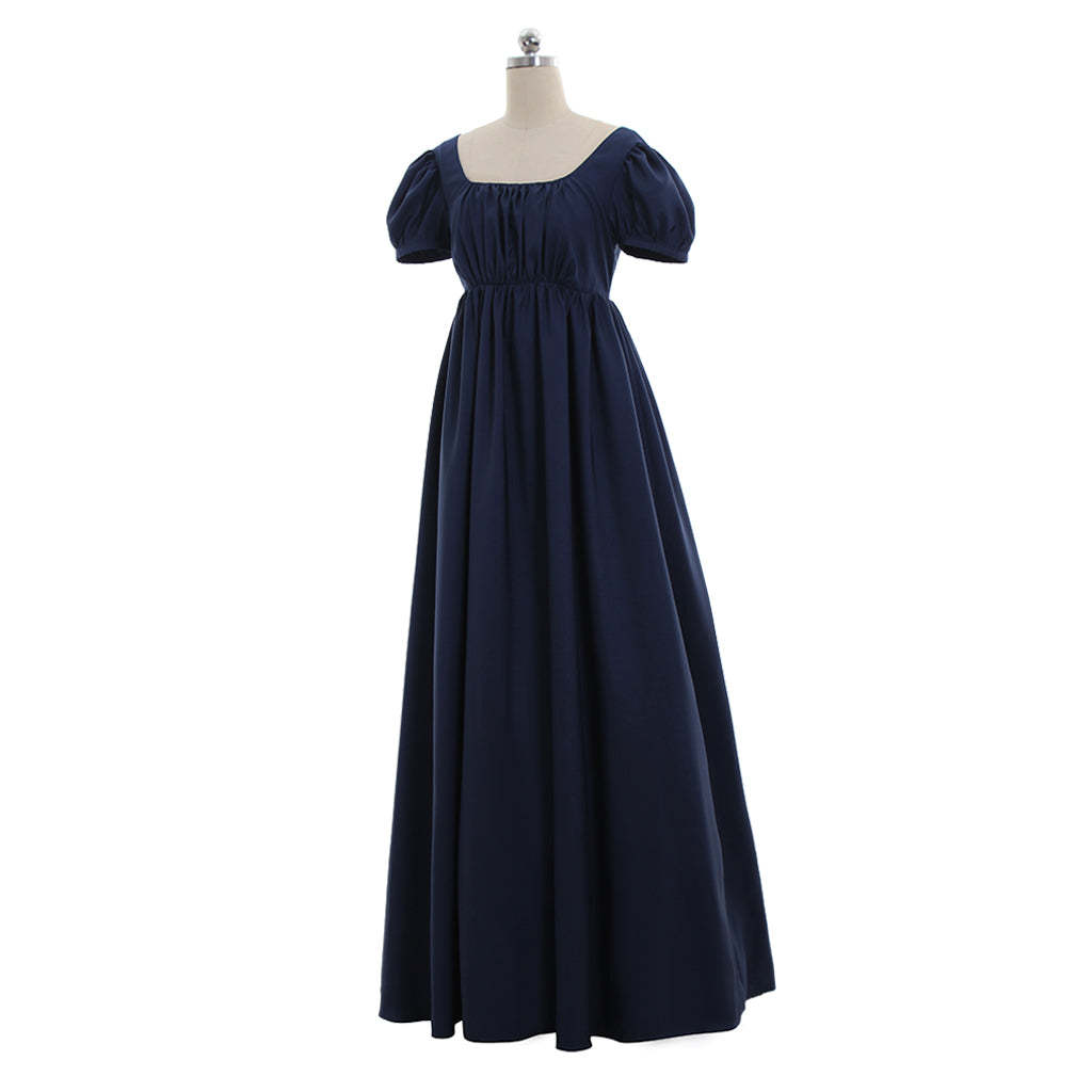 Regency Purple Medieval Renaissance Dress - Noble Tea Party Gown for Women-Astricos