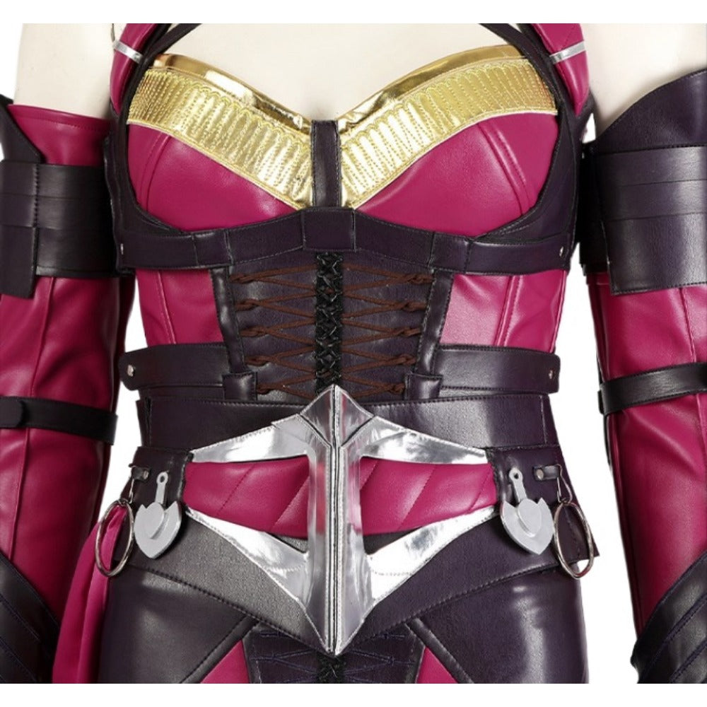 Sexy Mileena Cosplay Costume - Mortal Kombat Halloween Battle Outfit Full Set-Astricos