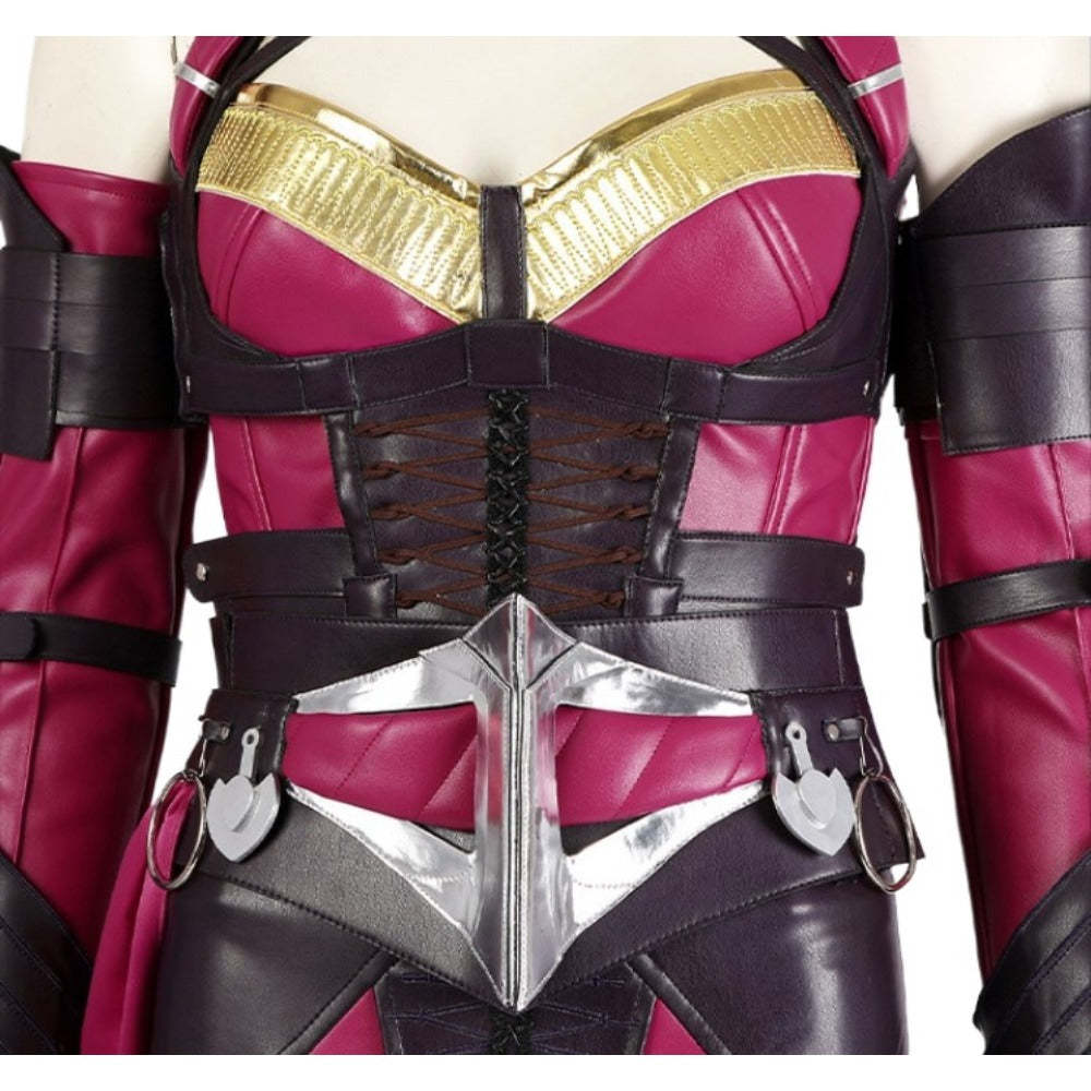 Sexy Mileena Cosplay Costume - Mortal Kombat Halloween Battle Outfit Full Set-Astricos