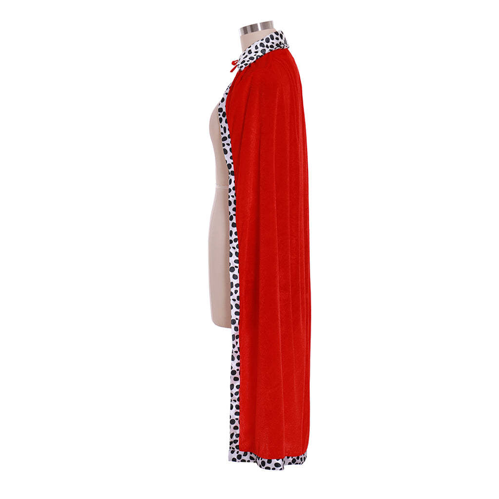 Regal King Red Velvet Cloak Costume for Adults | Halloween, Christmas, Carnival Cosplay-Astricos
