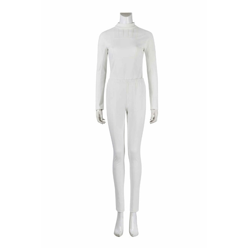 Queen Amidala Padmé White Battle Outfit with Cloak - Star Wars Cosplay Costume for Comic Con & Halloween-Astricos
