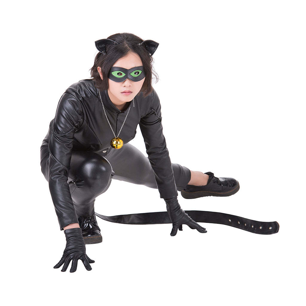 Authentic Miraculous Ladybug Cat Noir Black Jumpsuit Costume | Astricos-Astricos
