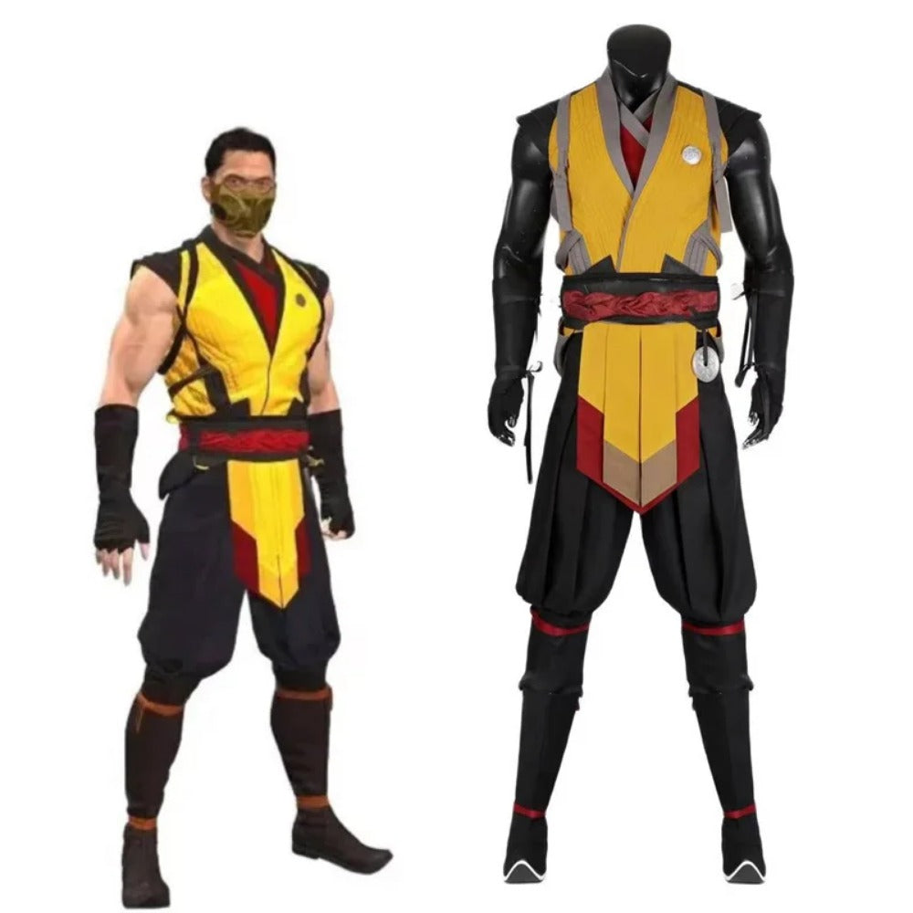 Mortal Kombat Scorpion Cosplay Costume - Premium Adult Men Fantasy Suit for Halloween & Carnival-Astricos