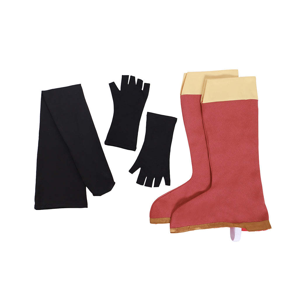 KonoSuba Megumin Arch Wizard Witch Red Halloween Cosplay Costume - Authentic Design-Astricos