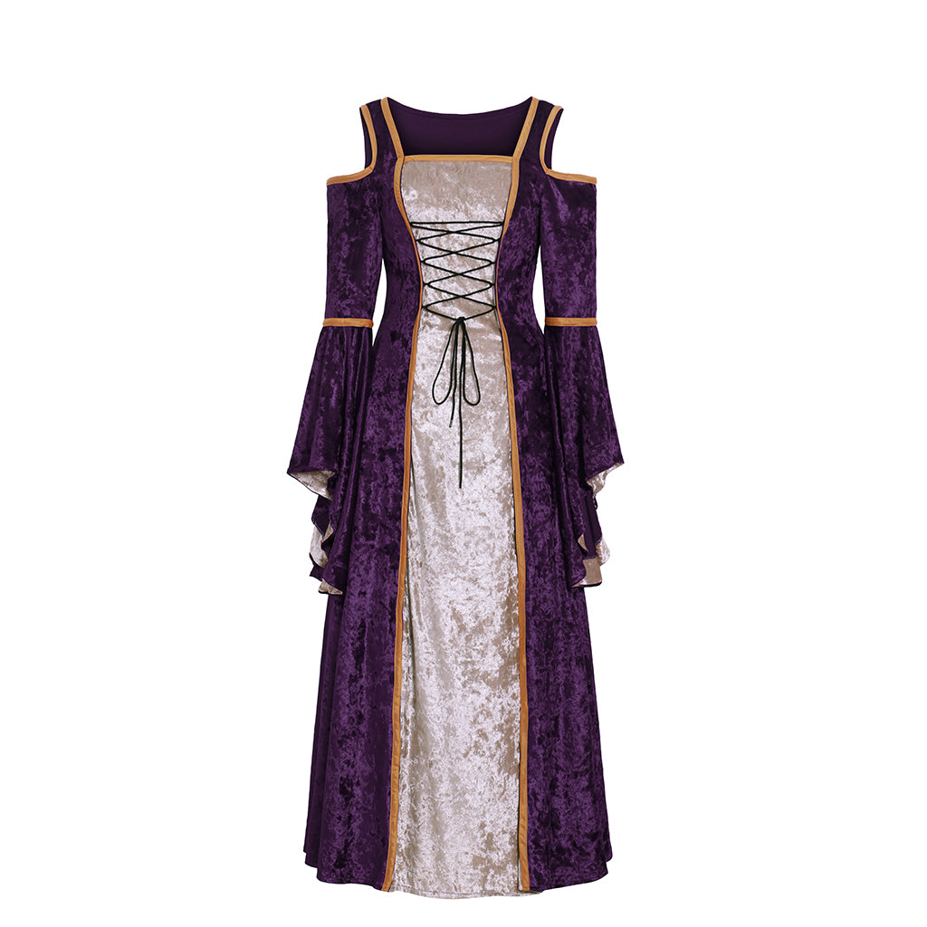 Medieval Halloween Costumes for Women - Elegant Cosplay Palace Noble Long Robes-Astricos