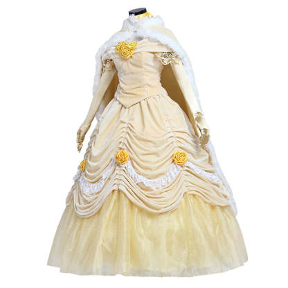 Beauty and the Beast Belle Cosplay Costume | Princess Dress for Halloween & Cosplay-Astricos