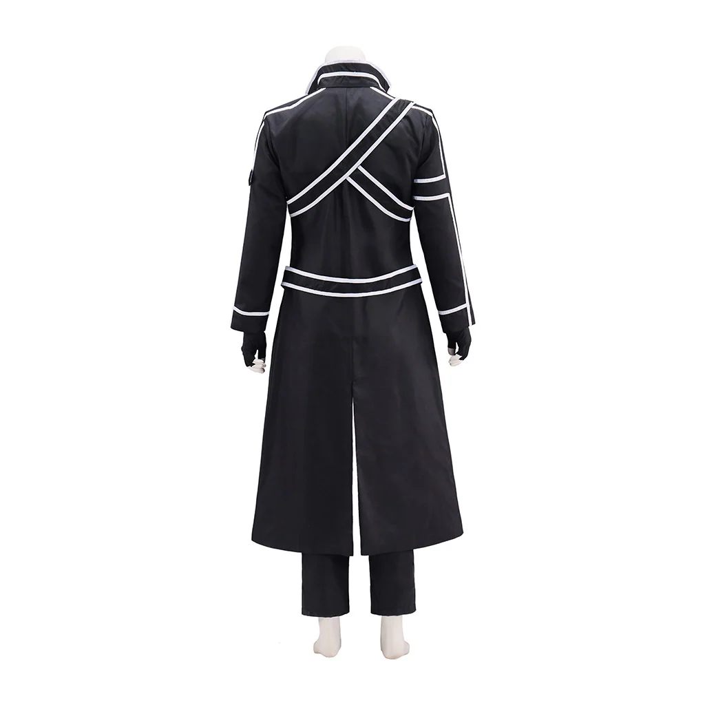 Sword Art Online Kirito Cosplay Costume, Black Swordsman Custom Halloween Outfit