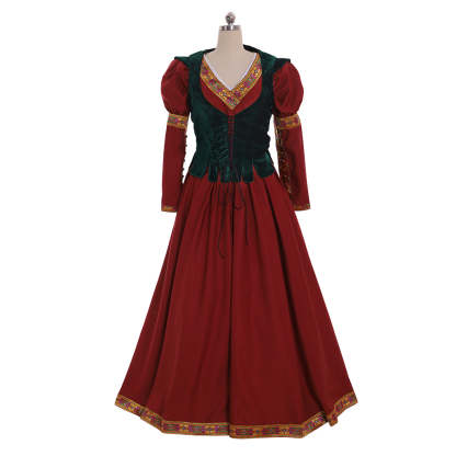 Renaissance Victorian Court Royal Princess Corset Dress Suit - Medieval Tudor Queen Costume-Astricos