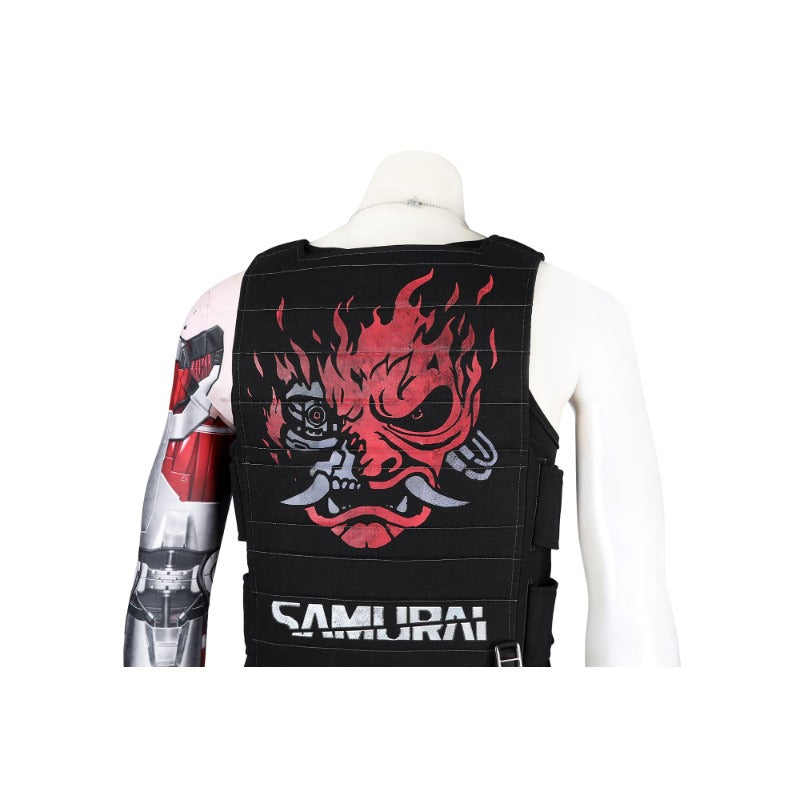 Johnny Silverhand Cyberpunk 2077 Cosplay Costume - Sleeveless Vest Halloween Party Outfit-Astricos