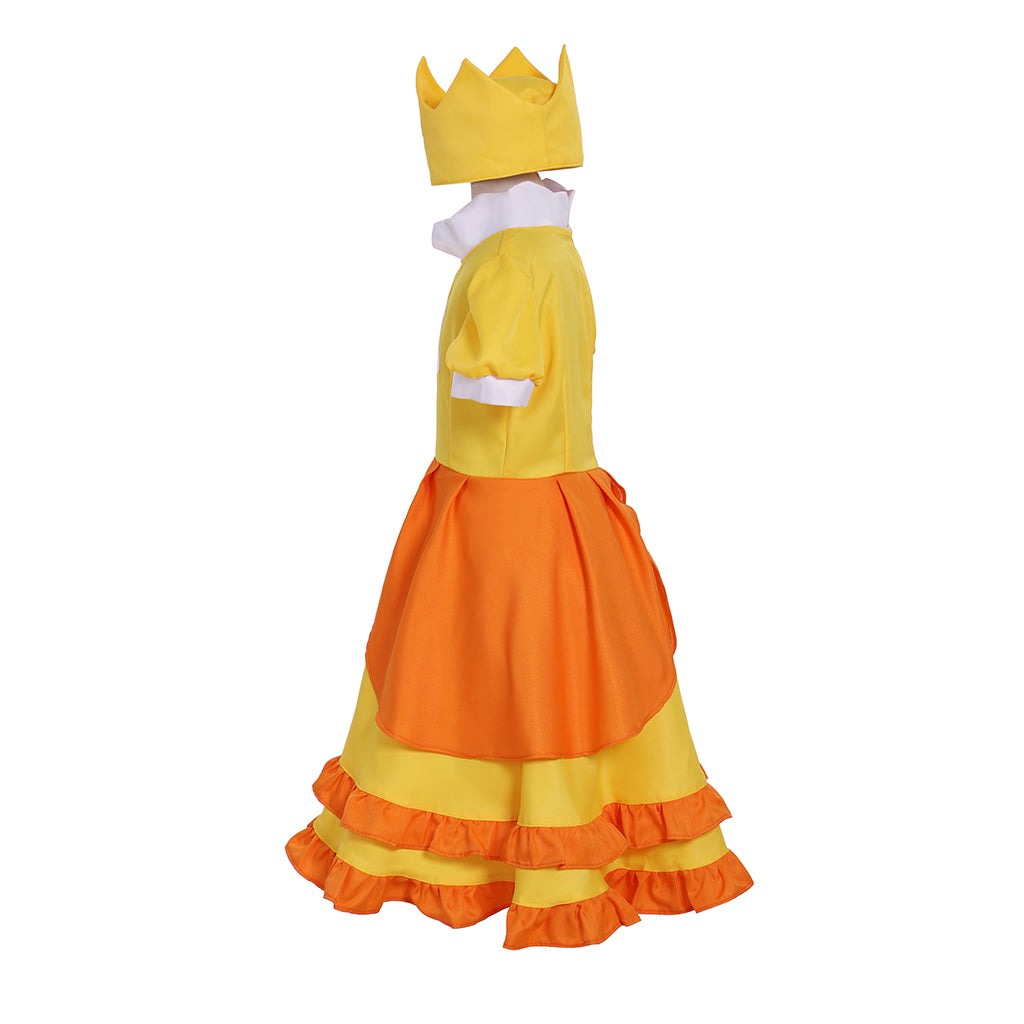 Princess Daisy Cosplay Costume for Girls - Cute Lolita Dress for Parties & Cosplay | Astricos-Astricos