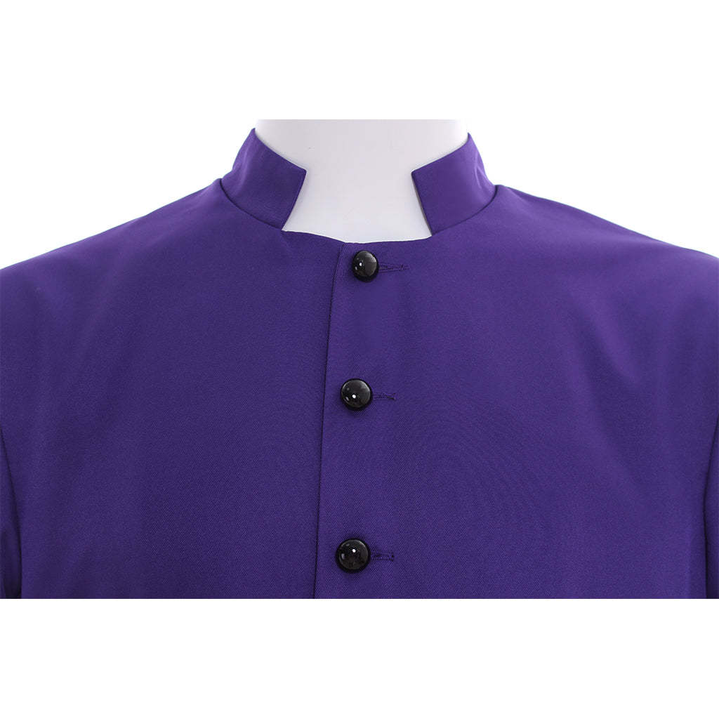 Men's Purple Clergy Robes Cassock - Standing Collar Church Priest Costume for Liturgical Events-Astricos