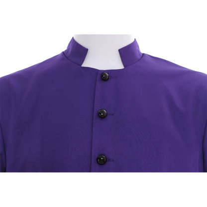 Men's Purple Clergy Robes Cassock - Standing Collar Church Priest Costume for Liturgical Events-Astricos