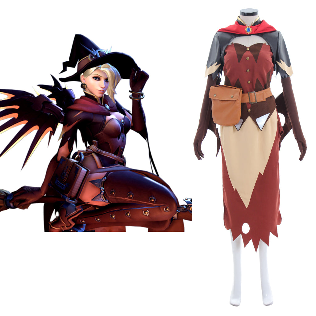 Mercy Angela Cosplay Costume for Women - Game-Inspired Full Suit Set | Astricos-Astricos