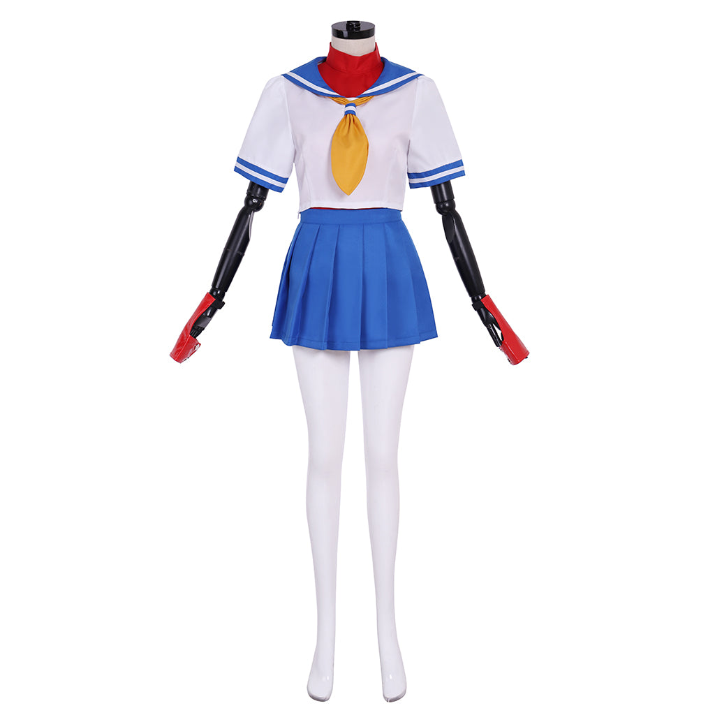 Street Fighter Sakura Kasugano Uniform Cosplay Costume | Authentic Game Series Outfit-Astricos