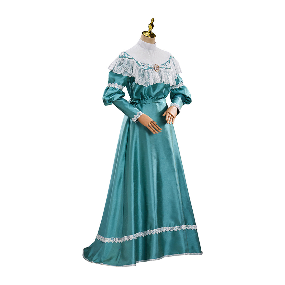 Victorian Off-Shoulder Green Dress - Elegant Anime Cosplay Costume | Astricos-Astricos
