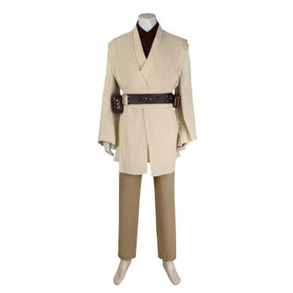 Obi-Wan Kenobi Cosplay Costume Robe Full Set - Perfect for Halloween & Star Wars Parties-Astricos