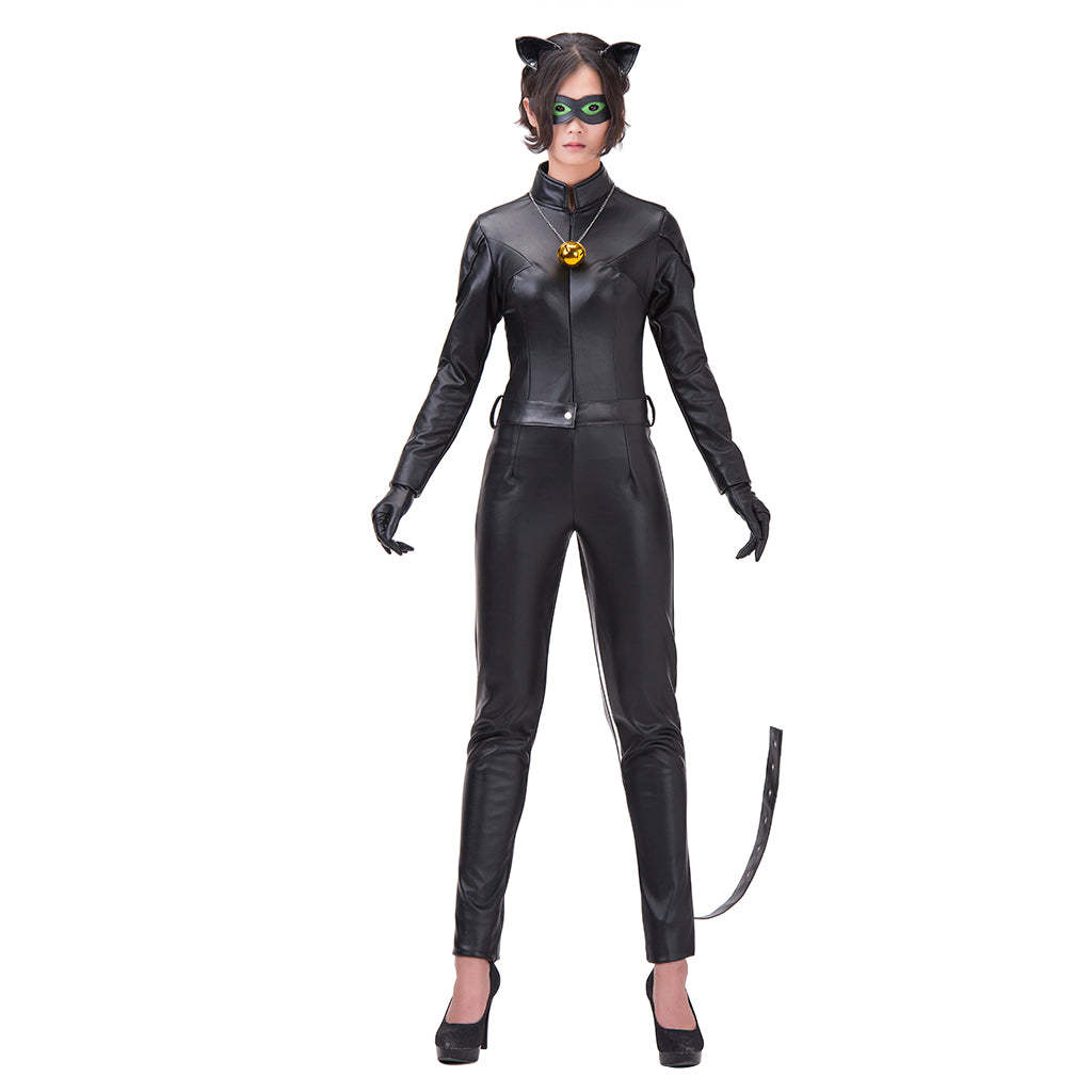 Authentic Miraculous Ladybug Cat Noir Black Jumpsuit Costume | Astricos-Astricos