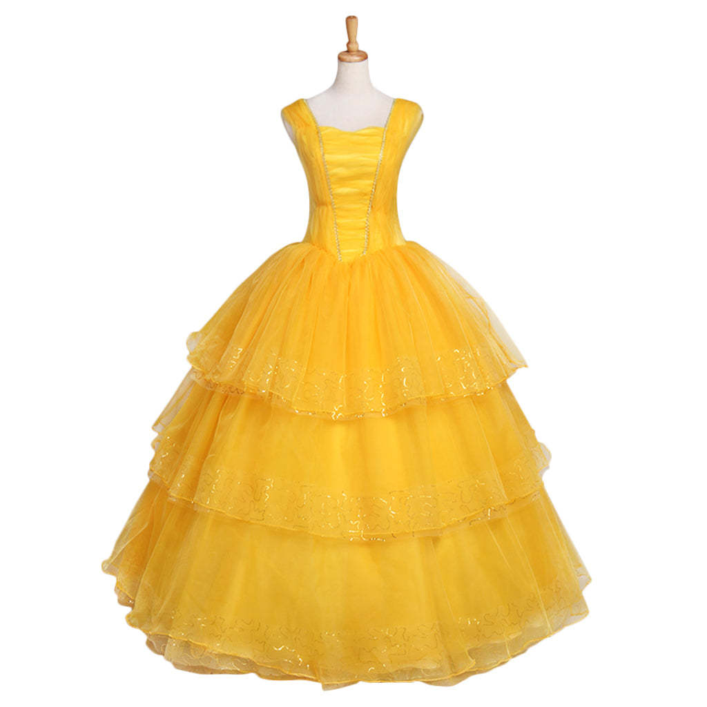 Beauty and the Beast Belle Cosplay Costume | Princess Dress for Halloween & Cosplay-Astricos