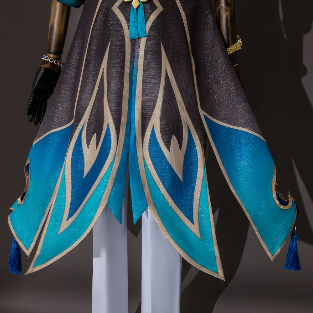 Honkai Star Rail Aventurine Cosplay Costume Wig & Earrings Set | Authentic Game Cosplay Accessories-Astricos