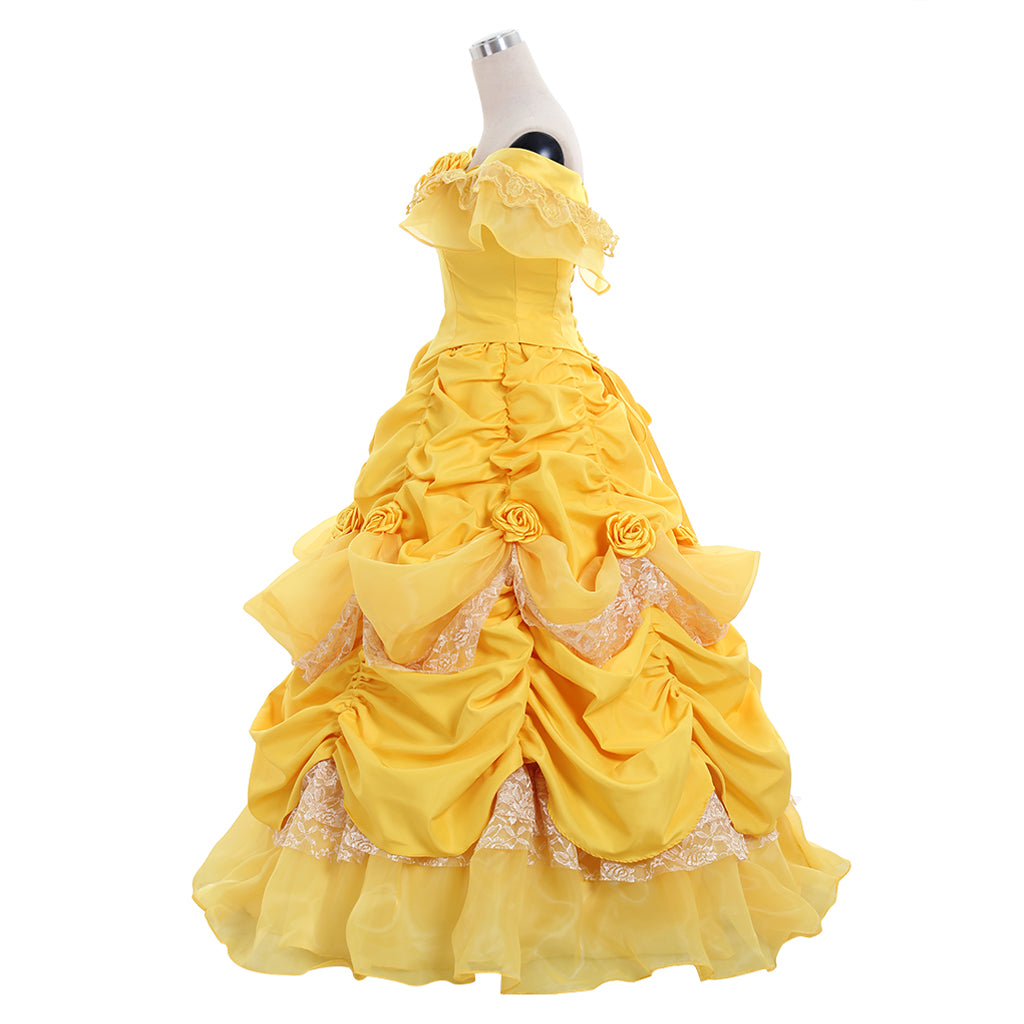 Beauty and the Beast Belle Cosplay Costume | Princess Dress for Halloween & Cosplay-Astricos