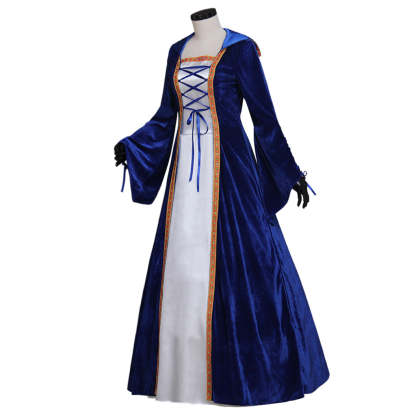 Medieval Retro Southern Dress - Women's Halloween Cosplay Court Noble Robe with Bell Sleeves-Astricos