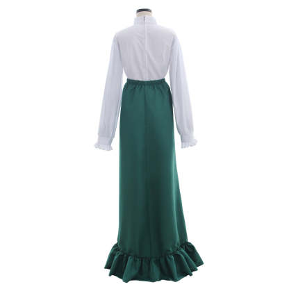 Vintage Medieval Victorian Red & Green Top Dress Hat - Cosplay Costume for Adults-Astricos