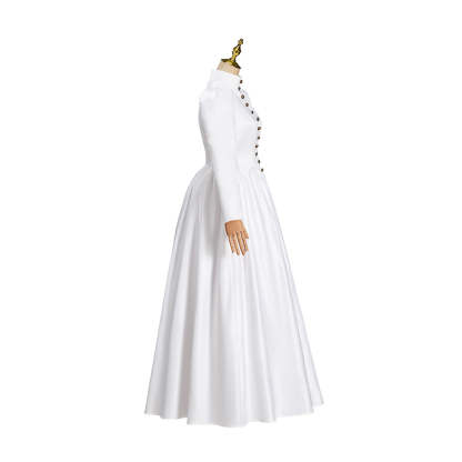 Victorian White Dress Cosplay Costume – Elegant Gothic Lolita Renaissance Outfit-Astricos