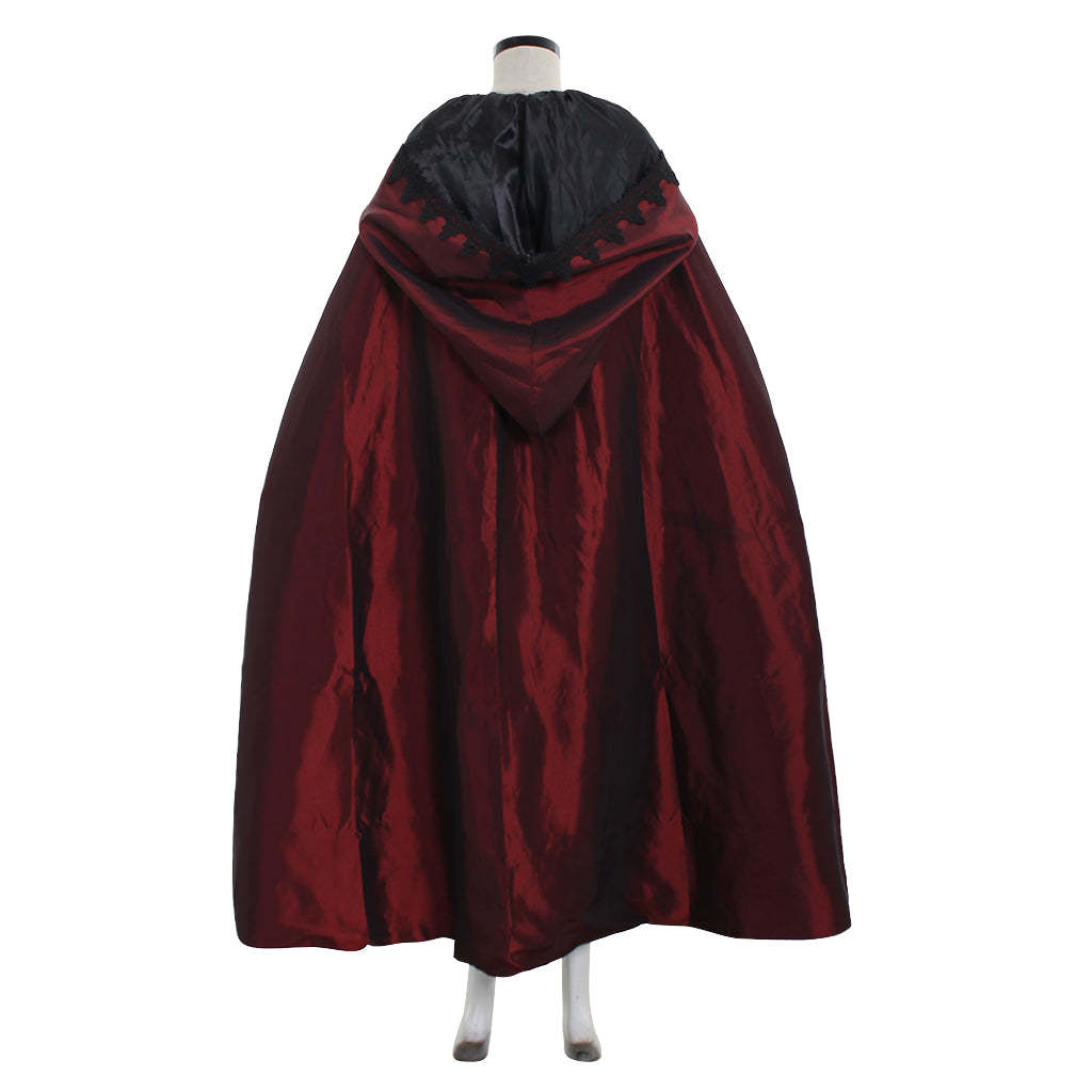Victorian Red Velvet Cloak - Premium Halloween Cosplay Costume | Astricos-Astricos