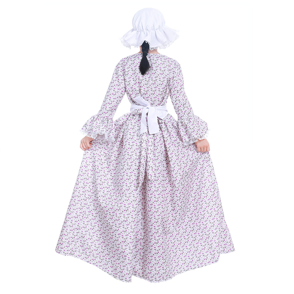 Prairie Colonial Maid Girls Kids Costume - Authentic Victorian Medieval Cosplay Dress-Astricos