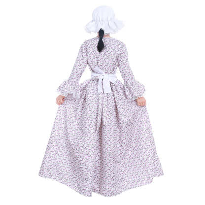 Prairie Colonial Maid Girls Kids Costume - Authentic Victorian Medieval Cosplay Dress-Astricos