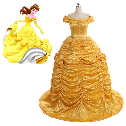 Beauty and the Beast Belle Cosplay Costume | Princess Dress for Halloween & Cosplay-Astricos