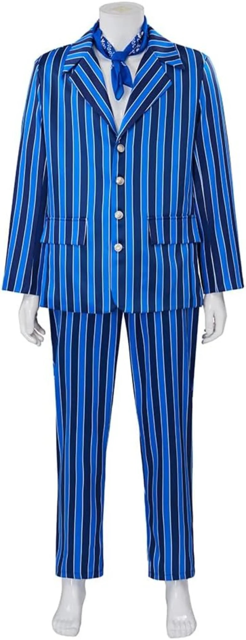 Men Austin Blue Spy Movie Cosplay Costume - 60s Vintage Espionage Outfit-Astricos