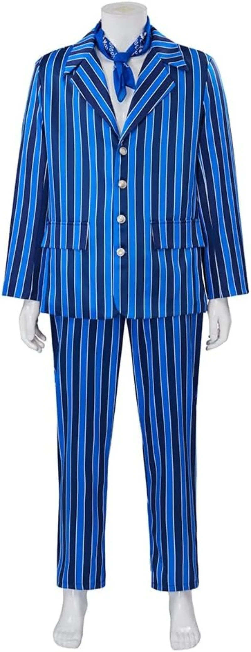 Men Austin Blue Spy Movie Cosplay Costume - 60s Vintage Espionage Outfit-Astricos