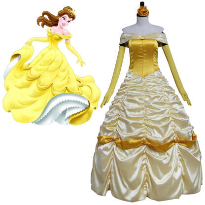 Beauty and the Beast Belle Cosplay Costume | Princess Dress for Halloween & Cosplay-Astricos