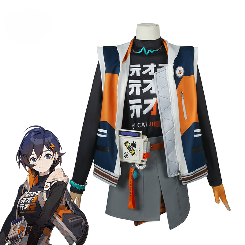 Zenless Zone Zero Belle Cosplay Costume - Female Protagonist Belle Phaethon Agents Uniform-Astricos