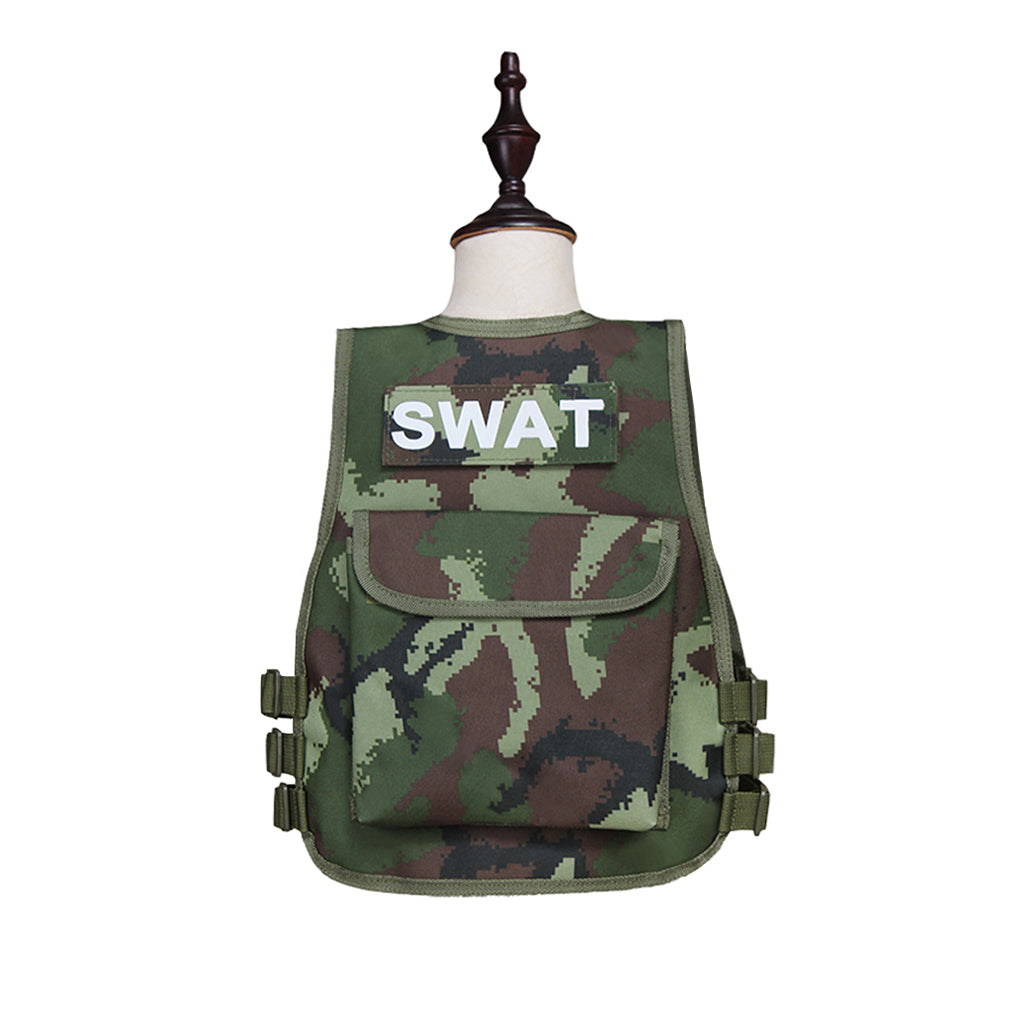 Kids Military Airsoft Vest - Camouflage Tactical Cosplay Costume for Outdoor Adventures-Astricos