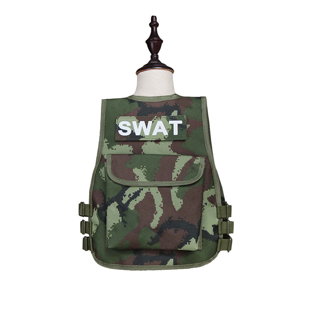 Kids Military Airsoft Vest - Camouflage Tactical Cosplay Costume for Outdoor Adventures-Astricos