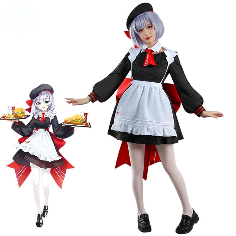Genshin Impact Noelle Cosplay Costume - Elegant Maid Lolita Dress & JK Uniform for Women-Astricos
